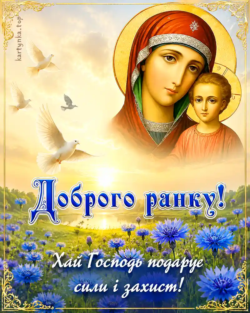Малюнки Доброго ранку та Божого благословення
