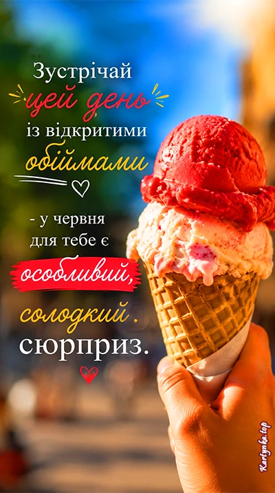 Картинка з побажанням Доброго червневого ранку