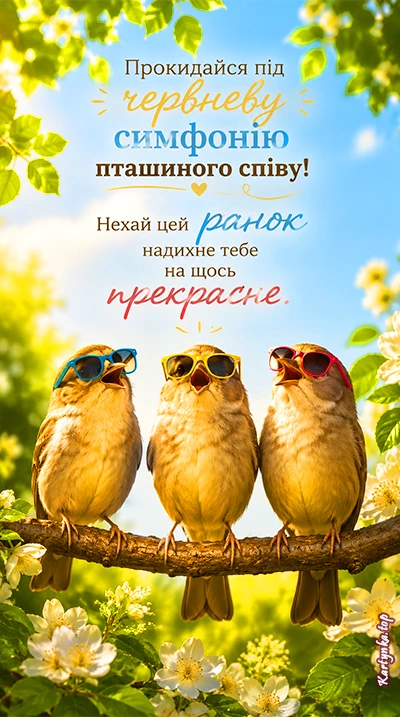 Картинка Доброго ранку червня з текстом українською