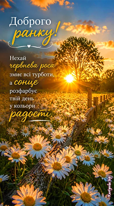 Світле ранкове привітання червня