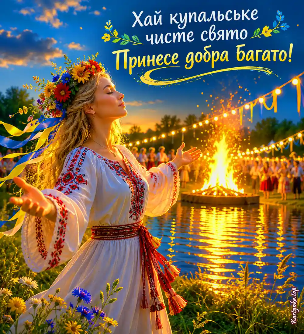 Красива листівка з Івана Купала для рідних