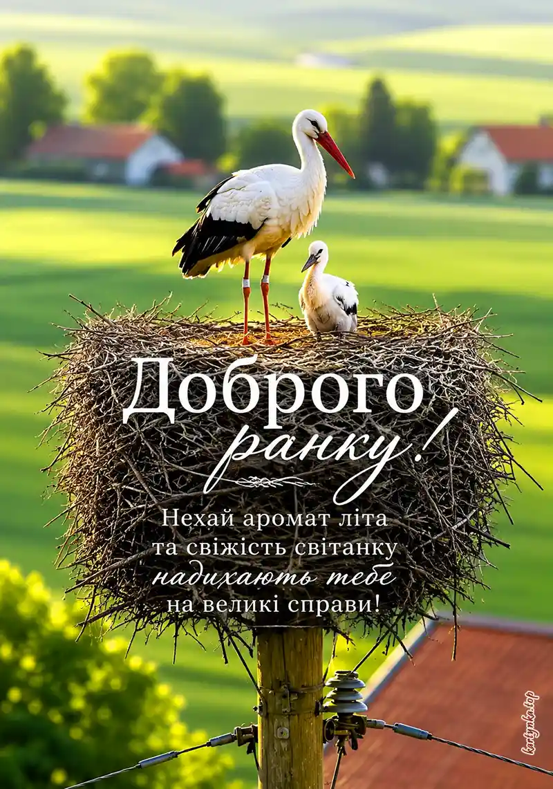 Вітальна листівка доброго липневого ранку