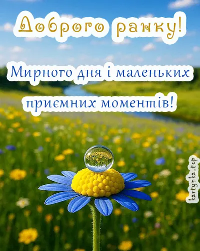 Листівка з побажанням затишного і мирного дня