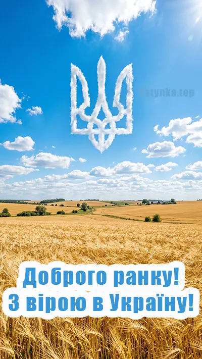 Доброго ранку Україна — ніжна патріотична листівка