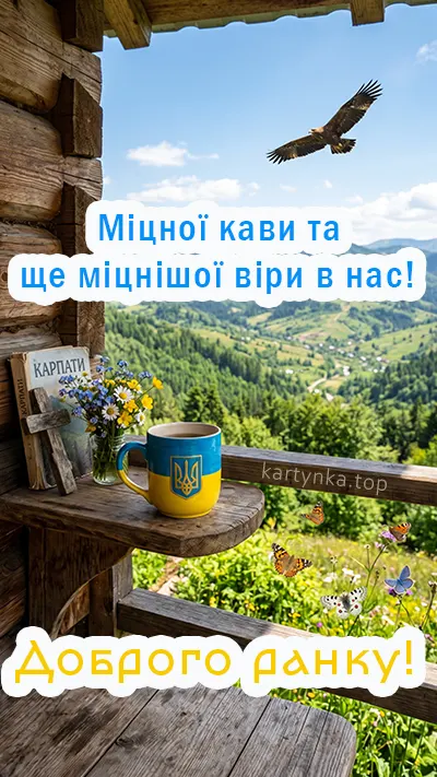 Доброго ранку — красива українська листівка