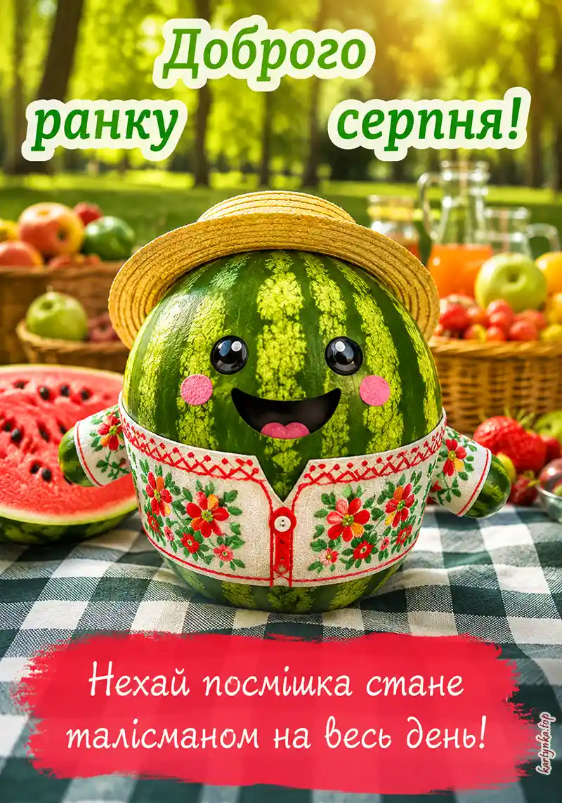 Листівка з добрим серпневим ранком