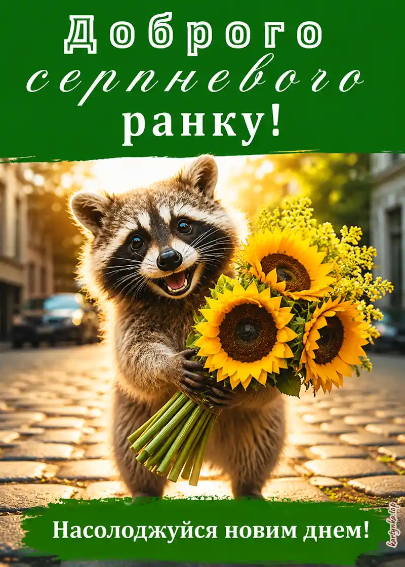 Картинка доброго серпневого ранку українською