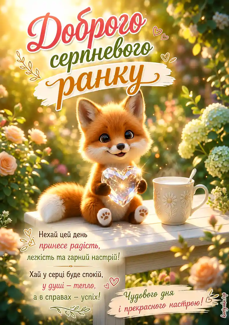 Листівка гарного дня серпня