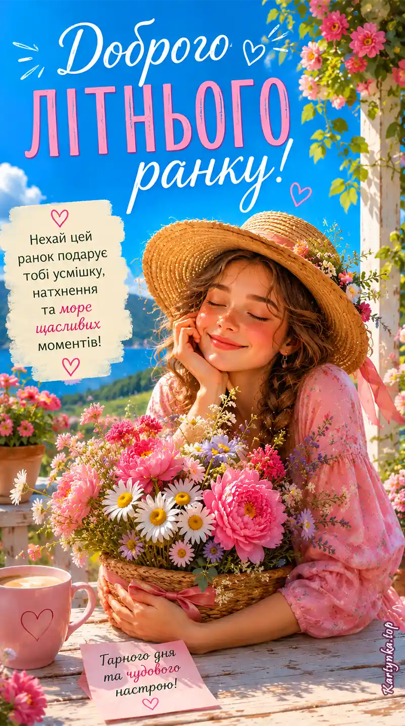 Літній ранок — чарівна картинка та позитивне побажання