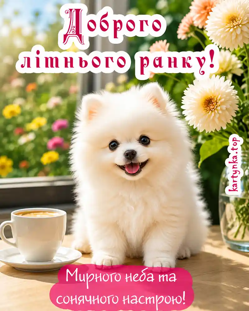 Гарного літнього дня! Картинка з привітанням з літнім ранком