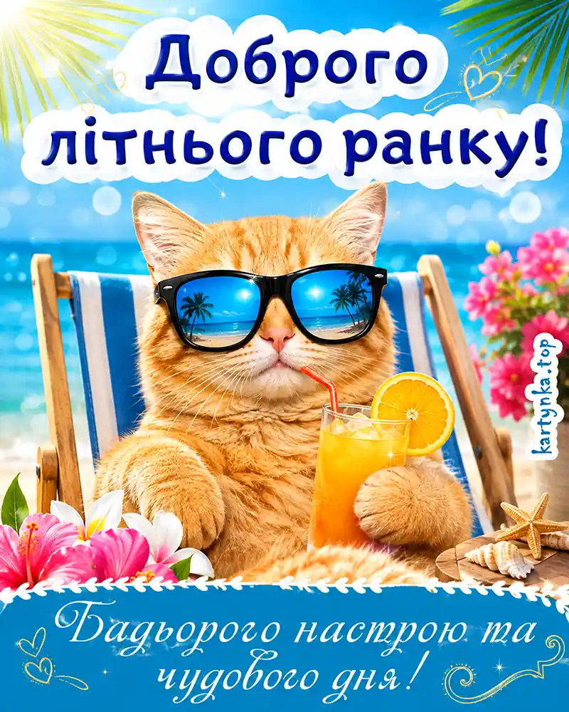 Доброго літнього ранку! Картинка-листівка для гарного літнього дня