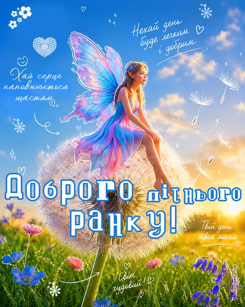 Літній ранок: картинка з побажанням гарного літнього дня