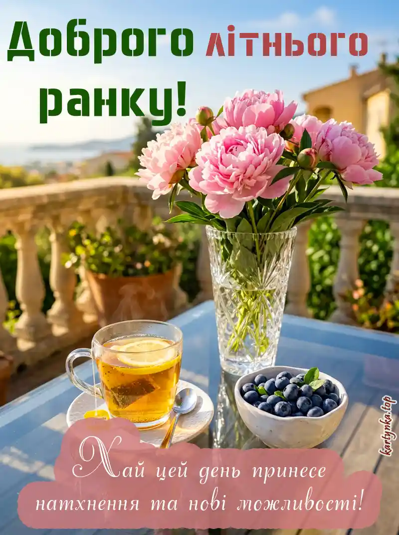 Доброго літнього ранку! Натхненна картинка з побажанням