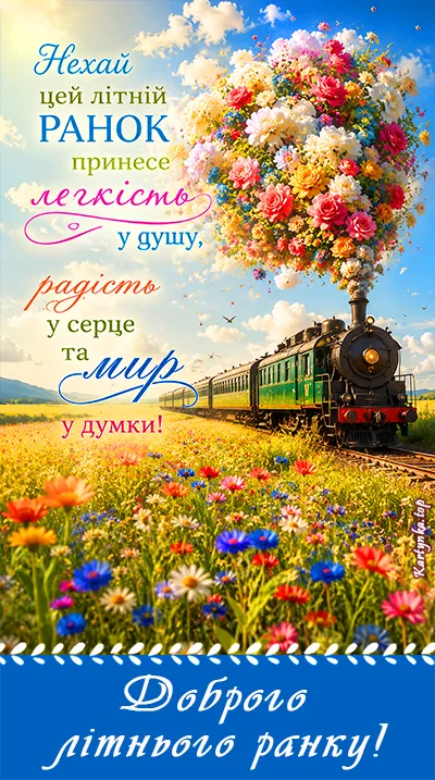 Яскрава картинка З добрим літнім ранком