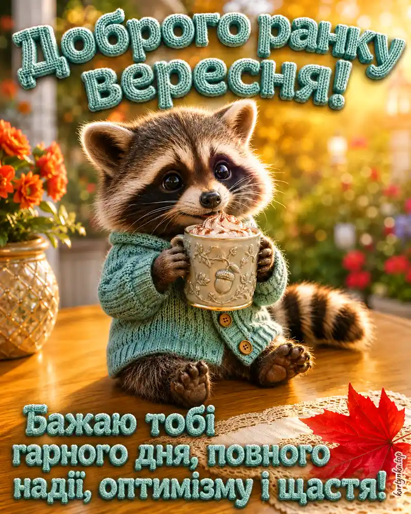 Доброго вересневого ранку – добірка листівок українською