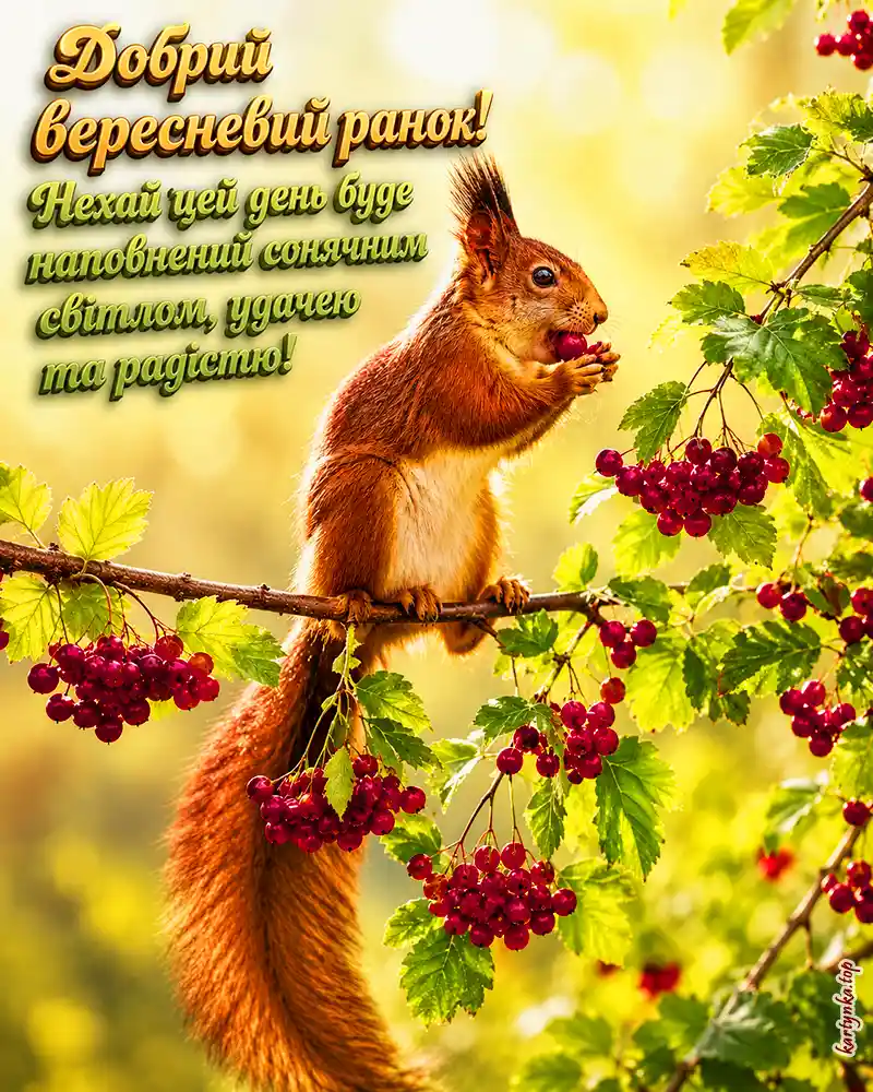 Листівки з добрим вересневим ранком