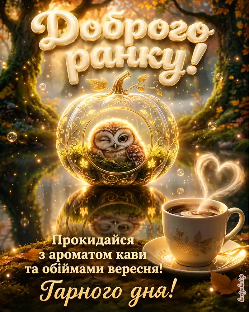 Доброго вересневого ранку – мила листівка безкоштовно