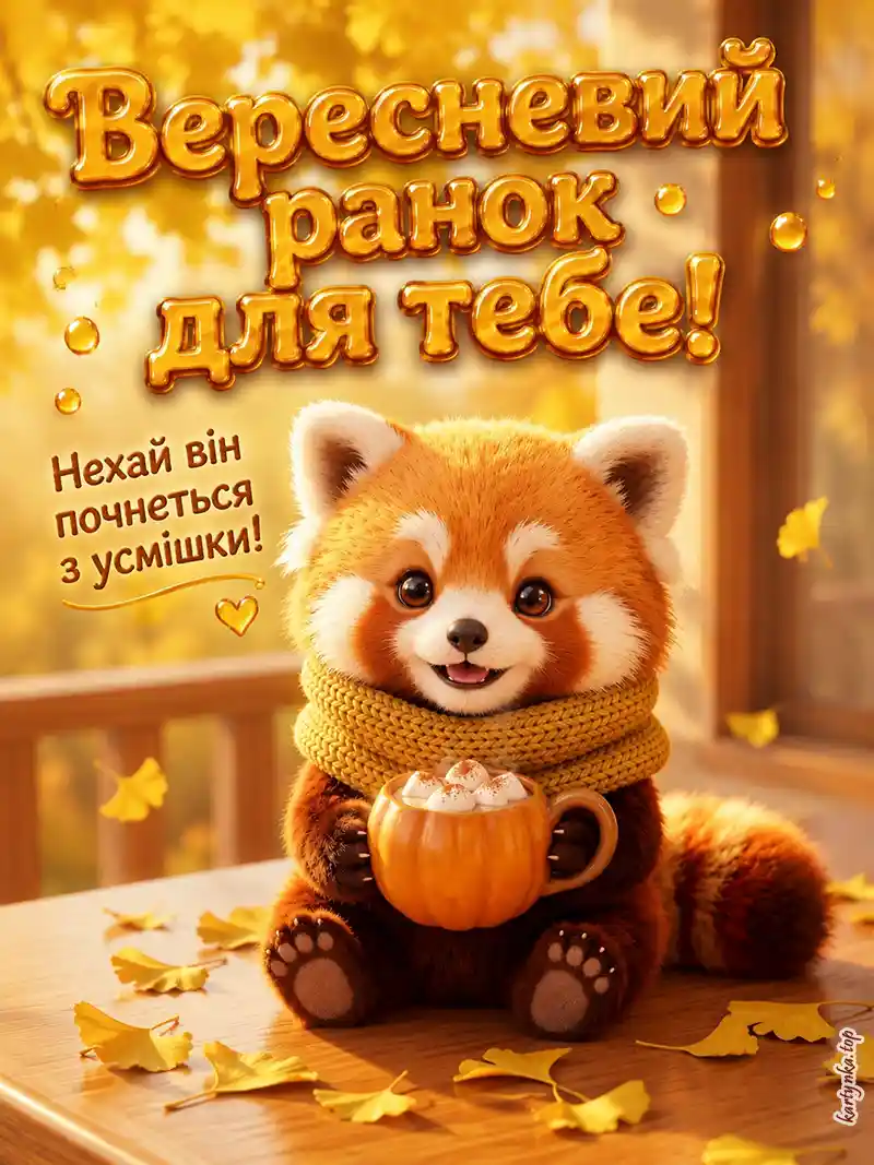 Доброго вересневого ранку – мила листівка