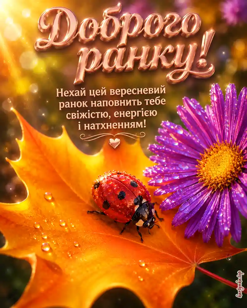 Доброго вересневого ранку